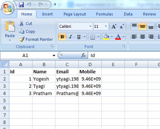 Export to Excel